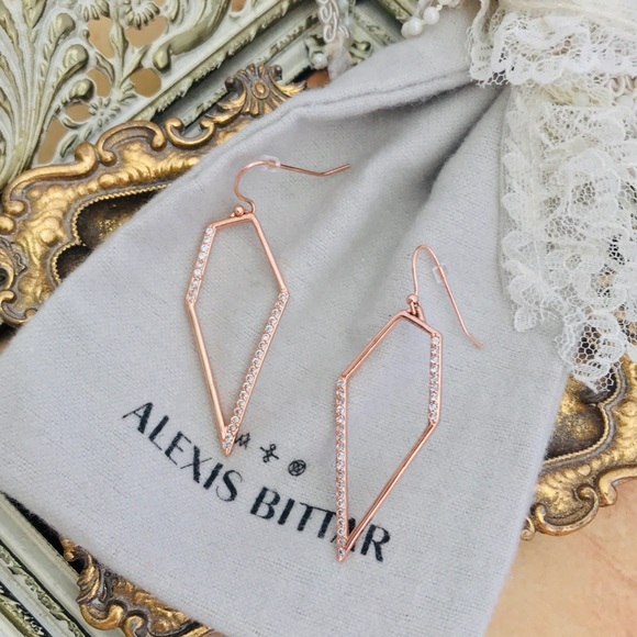 ALEXIS BITTER • New Wave Rose Gold Kite Earrings - Picture 3 of 3